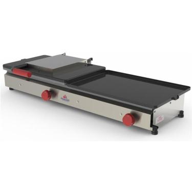 Imagem de Sanduicheira Dupla a Gás PR-950 g com Prensa Lanche Gigante Baixa Pressão Inox Progás