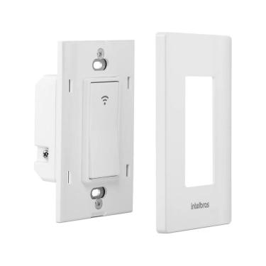 Imagem de Interruptor Smart Wi-Fi de Embutir EWS 101 para Acionamento de Lâmpadas com App Izy Branco Intelbras