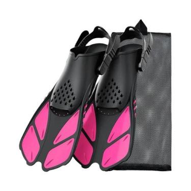 Imagem de Barbatanas de Snorkel de Silicone com Fivela Ajustável - Tamanho para 