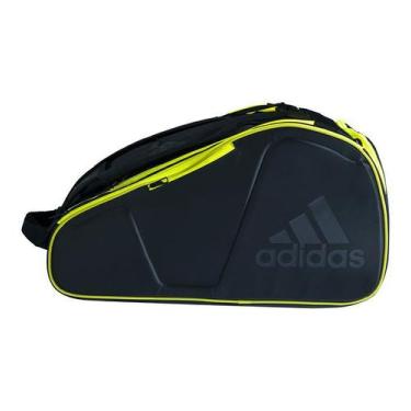 Imagem de Raqueteira Adidas Protour Para Padel e Beach Tennis Preta e Limão