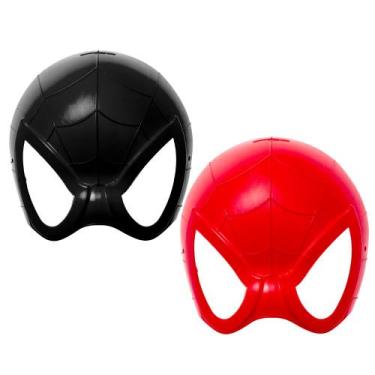 Imagem de Kit 2 Máscaras do Spider Aranha Preta e Vermelha