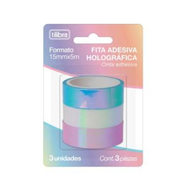 Imagem de Fita adesiva holográfica (3 unidades) - Tilibra