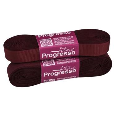 Imagem de Fita de Gorgurão Progresso 15mm Nº3 c/ 10 Metros Vinho