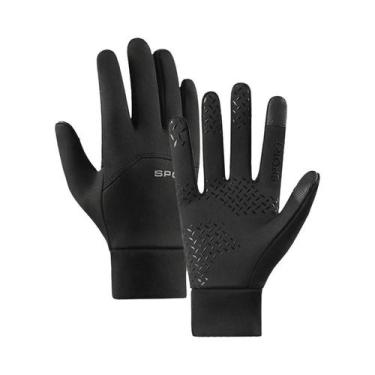 Imagem de Luvas De Ciclismo Masculinas De Inverno Impermeáveis Com Tela Sensível