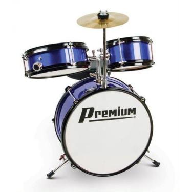 Imagem de Bateria Acustica Infantil Premium Dx10j Azul Bb12"