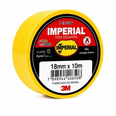 Imagem de Fita Isolante Imperial 18mm x 10m Colorida Alta Resistência Uso Elétri