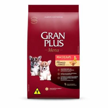 Imagem de Ração GranPlus Menu Cães Filhote Mini Frango e Arroz 10,1kg para Cães 