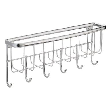 Imagem de InterDesign Correio de eixo 58970, suporte de letra, organizador de porta-chaves para entrada, cozinha - montagem na parede, cromo