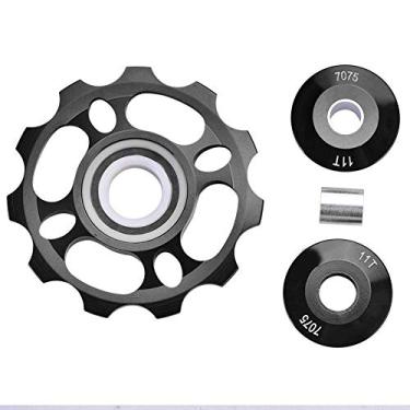 Imagem de Puxador traseiro de roda 11T da Keenso, polia de descarrilador de bicicleta traseira para peças de substituição de bicicleta de montanha, Preto