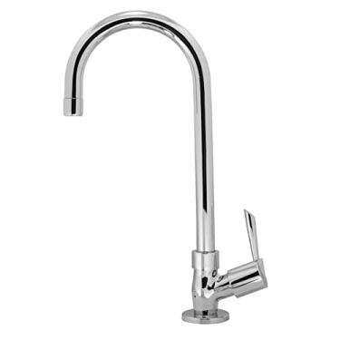 Imagem de Torneira Lavatório Banheiro Bica Alta Metal 1/4 Volta Luxo