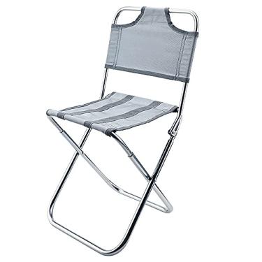 Imagem de Yajun Mini cadeira de pesca ao ar livre de pano dobrável para acampamento, cadeira portátil de liga de alumínio para piquenique familiar, suporta 100 kg, A