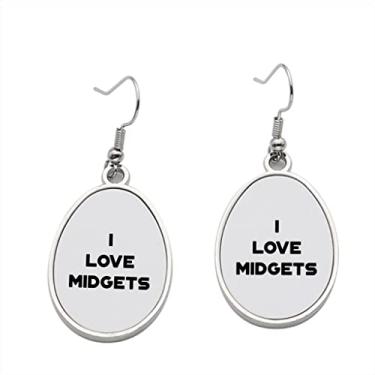 Imagem de Brinco I Love Midgets - Brincos com pingente para meninas - Presente de festa de aniversário dos namorados
