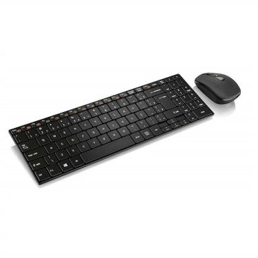 Imagem de Teclado E Mouse S/Fio 2,4Ghz Slim Usb Pr