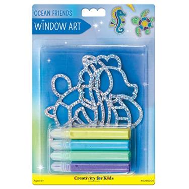 Imagem de Creativity for Kids Projeto de arte de janela: Amigos do oceano - Crie sua própria arte de janela, kit de apanhador de sol sob