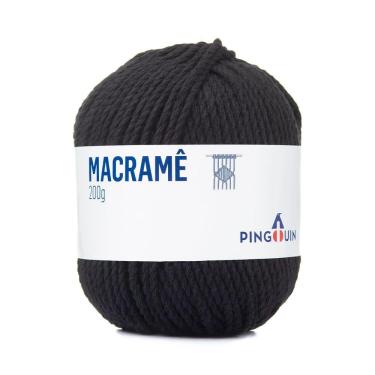Imagem de Fio Pingouin Para Macrame 200g 2655 0100 Preto