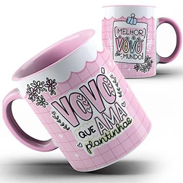 Imagem de Caneca rosa avó vovó que ama plantas
