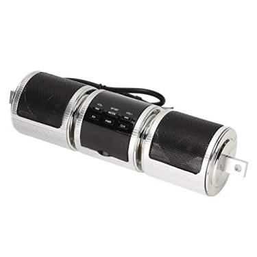 Imagem de Alto-falante Bluetooth impermeável para motocicleta, de amplificador de áudio MP3 Music Player de 7/8-1,2 polegadas, suporte para guidão, de amplificador de áudio,