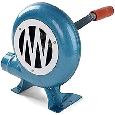 Imagem de KRASS Sopradores manivela ferreiro forja mão pequeno churrasco alta pressão vento vento alto adequado para acampamento churrasco, 250 watts, colecionador 88