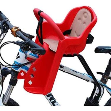 Imagem de KRASS Assento infantil de Mountain Bike, assentos dianteiros de bebê de bicicleta de liberação rápida para frente, assento de criança seguro e conveniente ótimo para acessórios de bicicleta para adultos, assento de bicicleta, vermelho, colecionador88