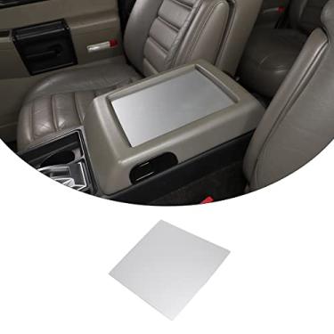 Imagem de PIUGILH Apoio de braço interior para carro capa de moldura de caixa acabamento adequado para Hummer H2 2003-2007, console central apoio de braço caixa de armazenamento compartimento adesivo para carro acessórios