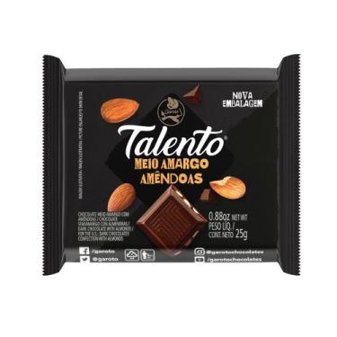 Imagem de Chocolate Garoto Talento Meio Amargo Amêndoas Com 25G