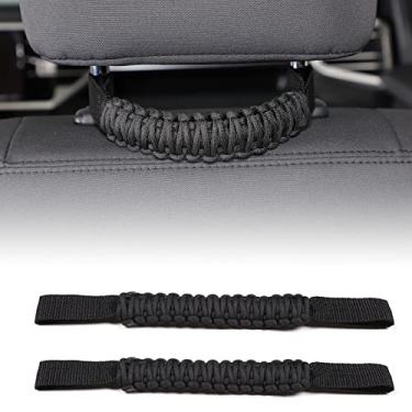 Imagem de PIUGILH Alças de apoio de cabeça adequadas para Hummer H2 para Hummer H3, alça de montagem de assento feita à mão, alças de apoio do assento traseiro e alças de segurança, 2 peças