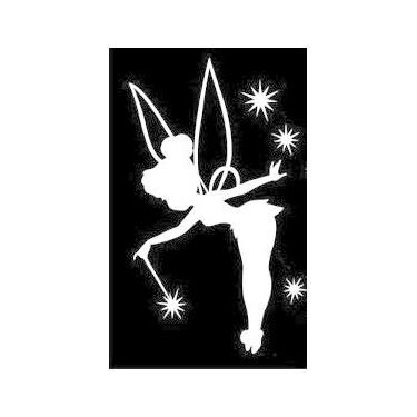 Imagem de Decalque adesivo de vinil Tinkerbell | Carros, caminhões, vans, paredes, laptop | Branco | 14 x 7,6 cm | LLI298