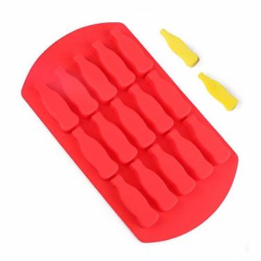 Imagem de MoldFun – Molde de bandeja de silicone de vidro de coque para chocolate, goma, gelatina, doces, cubo de gelo, cera de cera (cor aleatória)