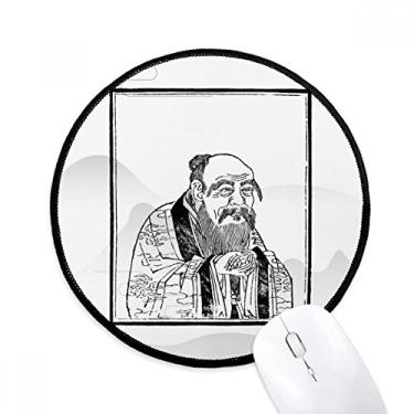Imagem de DIYthinker Dao Religião Lao Tzu China Mouse Pad Desktop Office Tapete Redondo para Computador