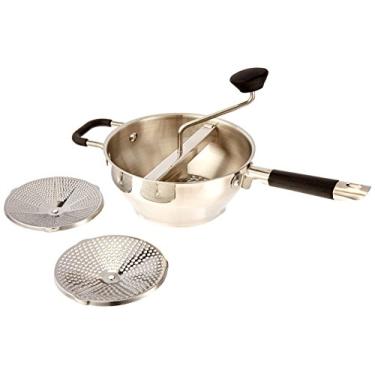 Imagem de Moedor de alimentos ExcelSteel 580 com 3 tamanhos de moagem, 43 cm x 21 cm x 9 cm, para texturas versáteis em sopas, molhos, e alimentos