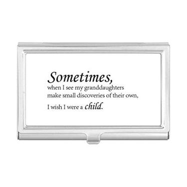 Imagem de Carteira com porta-cartões com citações entre neto e avô