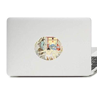 Imagem de Adesivo Japonês Ukiyo-e Folhas Vinil Emblema Gráfico Laptop Adesivo Notebook Decalque