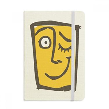 Imagem de Wink Caderno abstrato com desenho de rosto feliz, capa dura oficial, diário clássico
