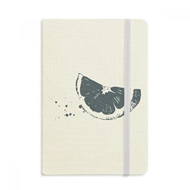 Imagem de Caderno com estampa de ilustração em aquarela e limão com capa dura em tecido oficial
