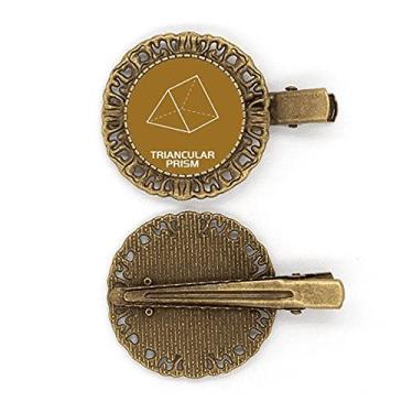 Imagem de Grampo de cabelo geométrico matemático do triprisma espacial, grampo de cabelo