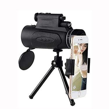Imagem de Telescópio monocular para adultos, crianças, grande objetivo Len BAK4 Prisma e FMC 100X90 HD com suporte para smartphone e tripé, para observação de pássaros em trilhas panorâmicas