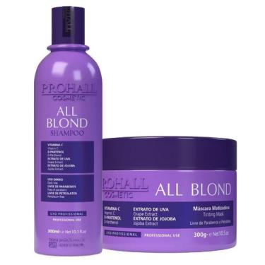 Imagem de Kit All Blond Prohall Manutenção E Nutrição Para Loiros Shampoo E Másc