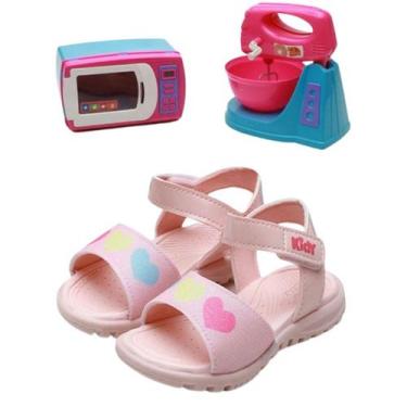 Imagem de Sandalia Papete Rasteira Infantil Verniz Com Glitter Kidy Toys 391-100
