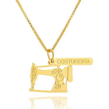 Imagem de Colar Profissão Costureira - Semijoia Folheada a Ouro Lua Mia Joias
