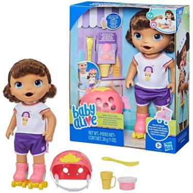 Imagem de F5650 Boneca Baby Alive Com Patins Bebê Patinadora Morena F5354 Hasbro