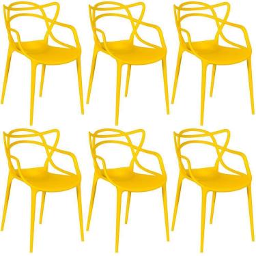 Imagem de Kit 6 Cadeiras Allegra - Amarelo