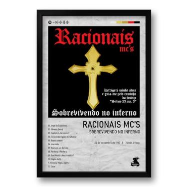 Imagem de Quadro Álbum Sobrevivendo no Inferno - Racionais Mc's - 40x60cm