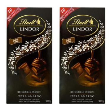 Imagem de Chocolate Extra Amargo, Lindt Lindor, 2 Barras De 100G