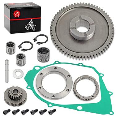 Imagem de Rolamento unidirecional da embreagem de arranque e polia da engrenagem + kit de engrenagem e junta do motor de partida Para YAMAHA Warrior Raptor 350 Big Bear 350 Moto 4 YFM350ER Kodiak 400