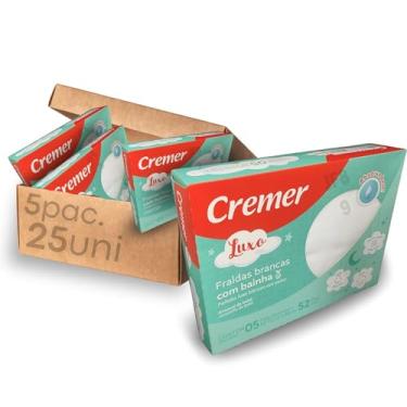Imagem de Fralda de Pano Com Bainha Dupla Camada Cremer Luxo 25 Unidades (5 Pacotes com 5 Unidades)