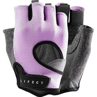 Imagem de Luvas de treino GloFit Liberdade, Luvas de elevação Knuckle Peso Baixinho dedos com Curved costas abertas, para Powerlifting, Ginásio, Homens e Mulheres (roxo, Grande)