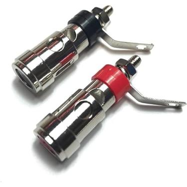 Imagem de TAODAN Conector de terminal de amplificador, 4 peças, borne de encadernação de alto-falante com mola para subwoofer carregado, borne de encadernação de terminal, prensa com mola, terminal de cesta de