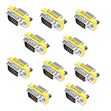 Imagem de LNHCAW Adaptador VGA para VGA macho de 15 pinos, suporte para monitor duplo