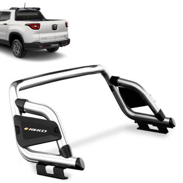 Imagem de Santo Antonio Fiat Toro 2016 a 2023 Cromado Tubolar Keko K1
