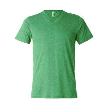 Imagem de Bella+Canvas 3415 - Camiseta unissex com gola V triblend, Green Triblend, Medium